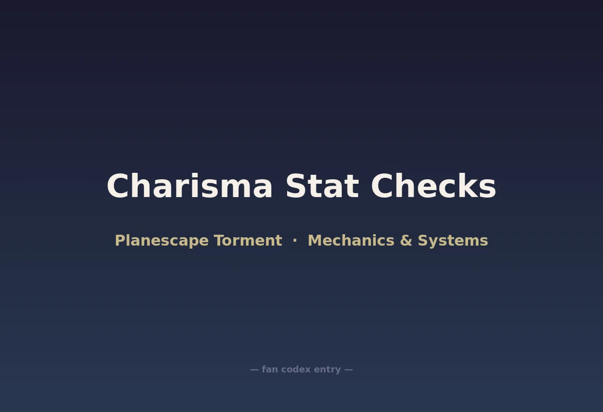 Charisma Stat Checks