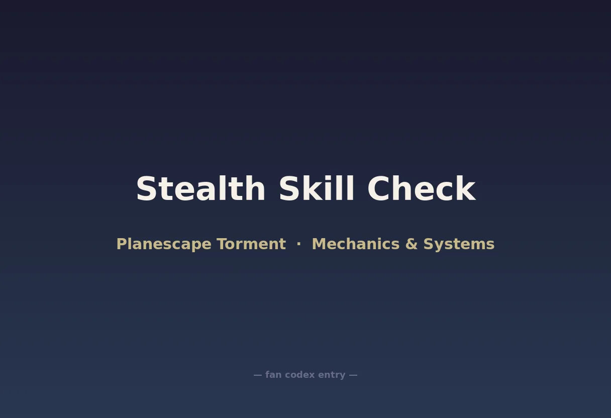 Stealth Skill Check